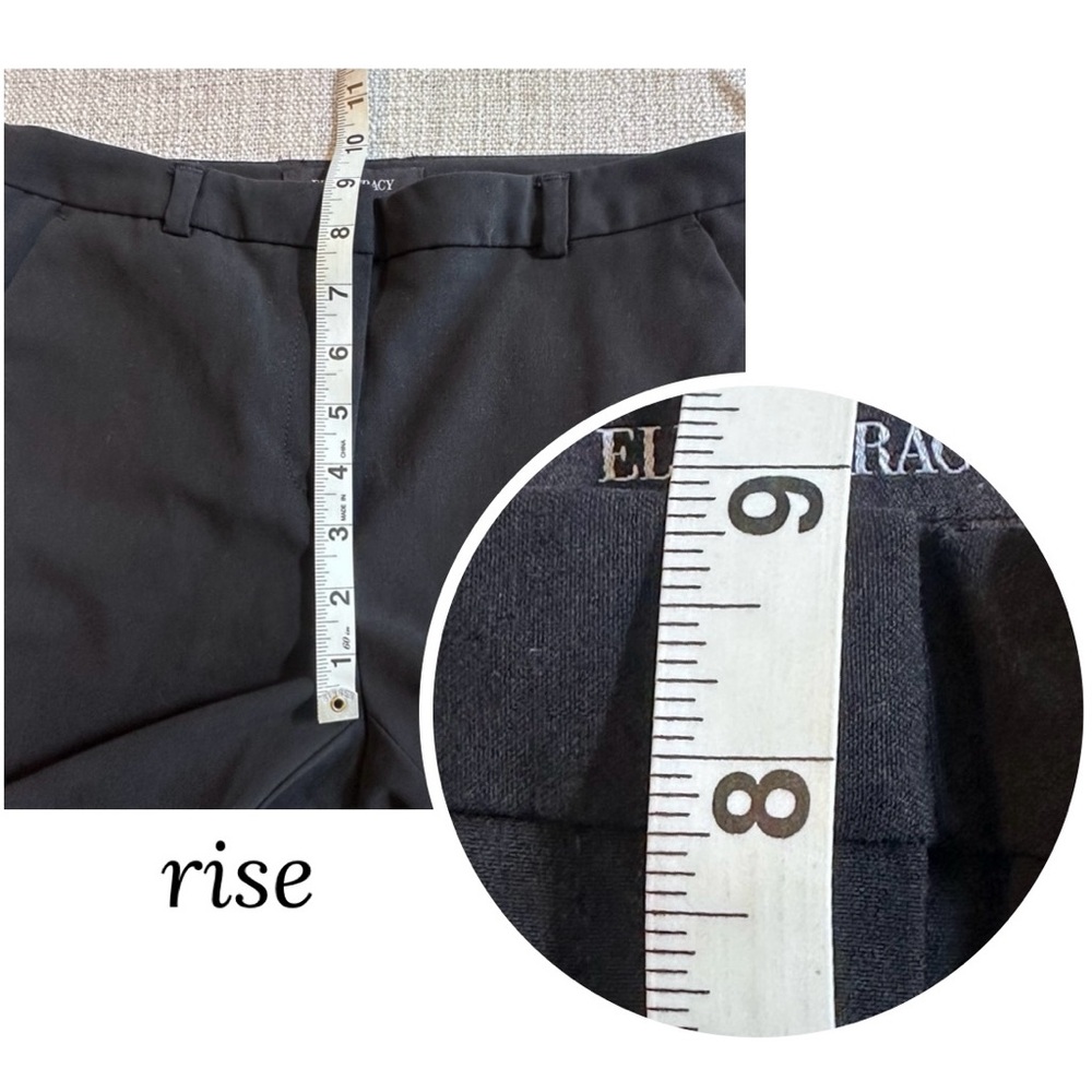 ELLEN TRACY Black Dress Pants Trousers Suit Separate Office Professional Wmns 2 - Picture 10 of 13